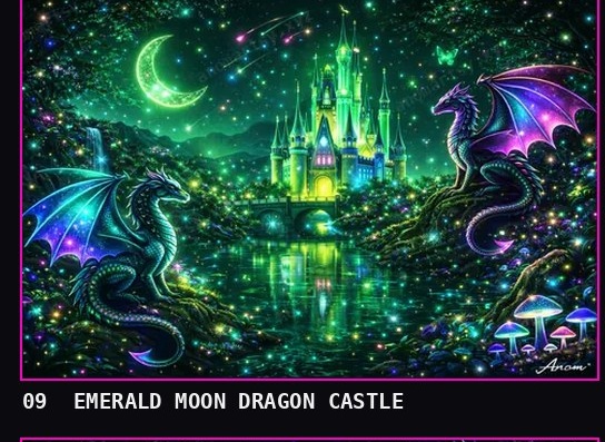 Emerald Moon Dragon Castle